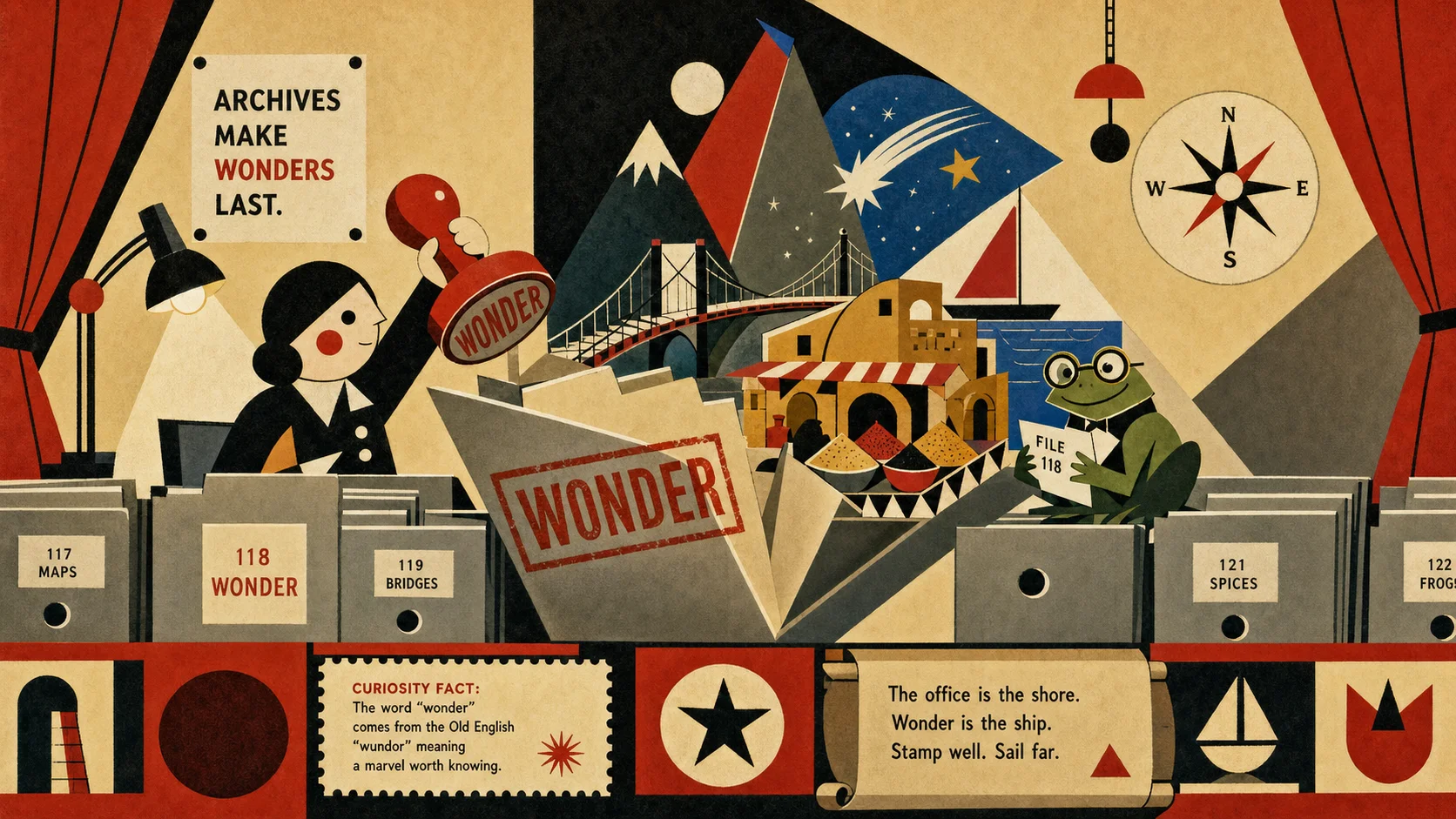 Archivist Stamps WONDER