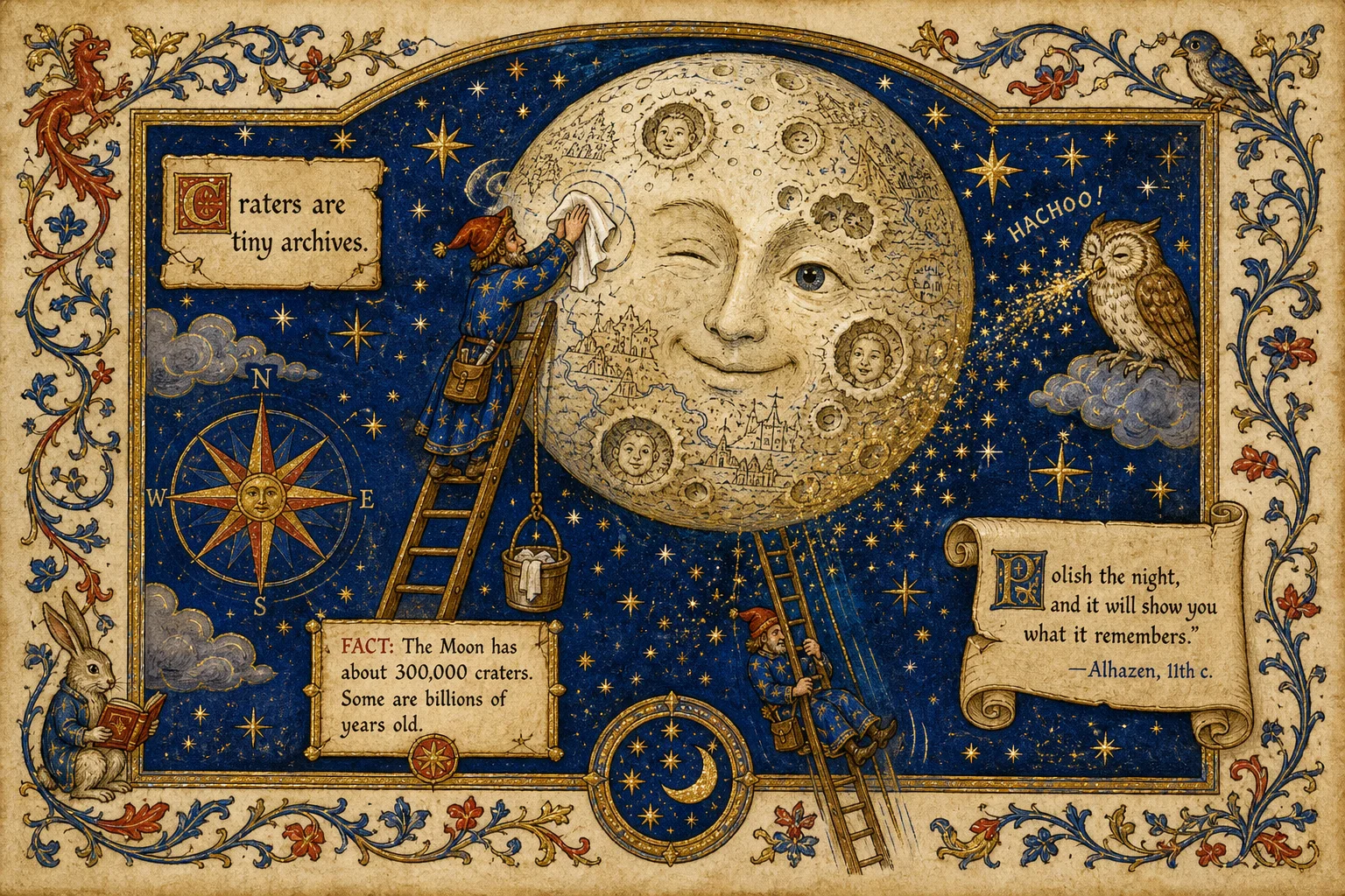Astronomer Polishes Moon