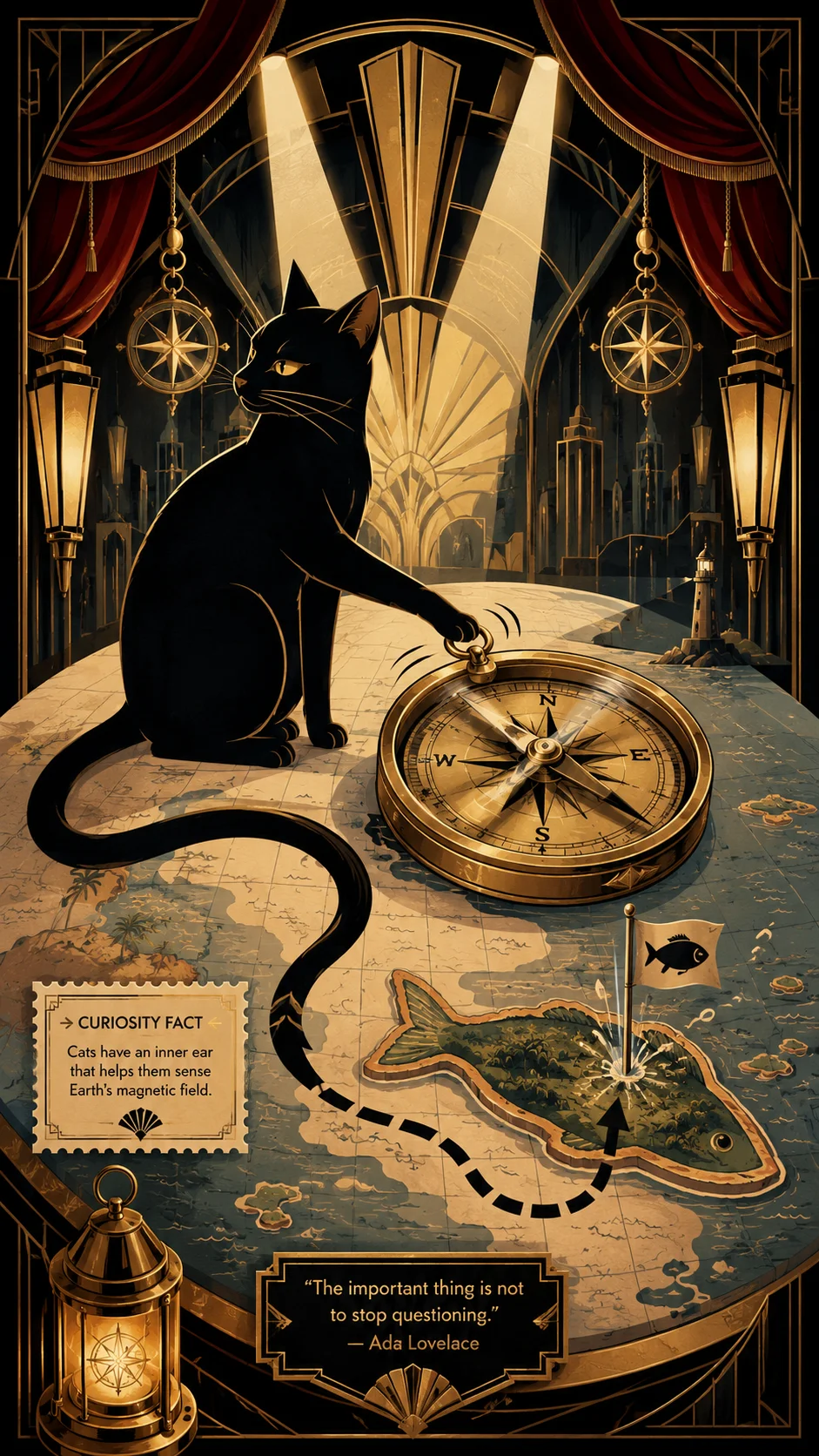 Cat and Compass