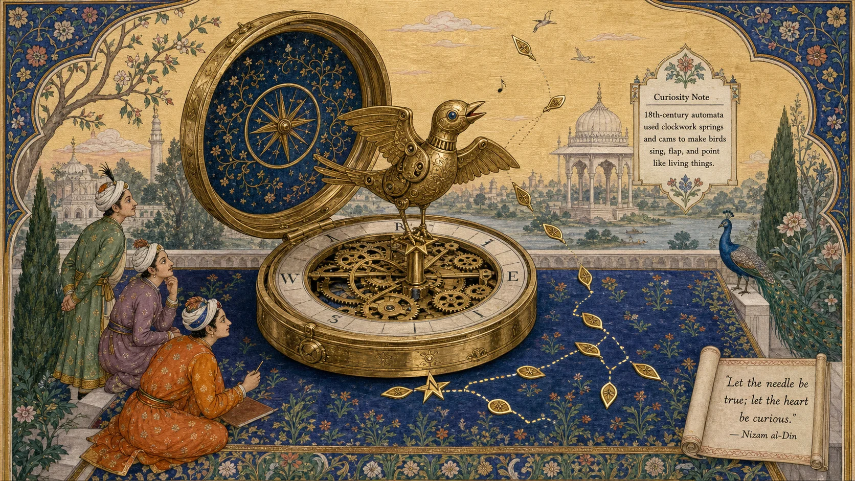 Clockwork Bird Compass