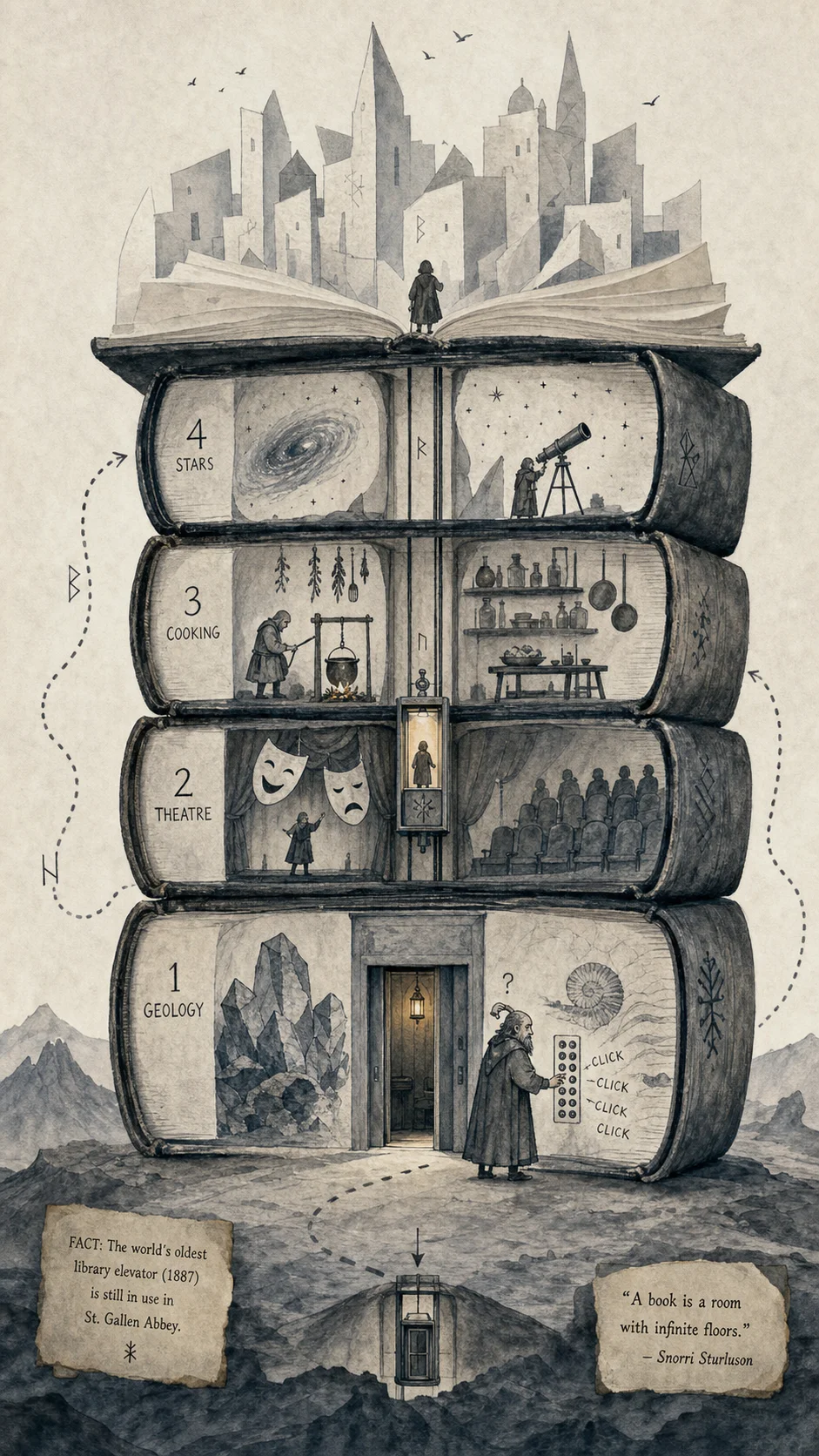 Elevator Through Books