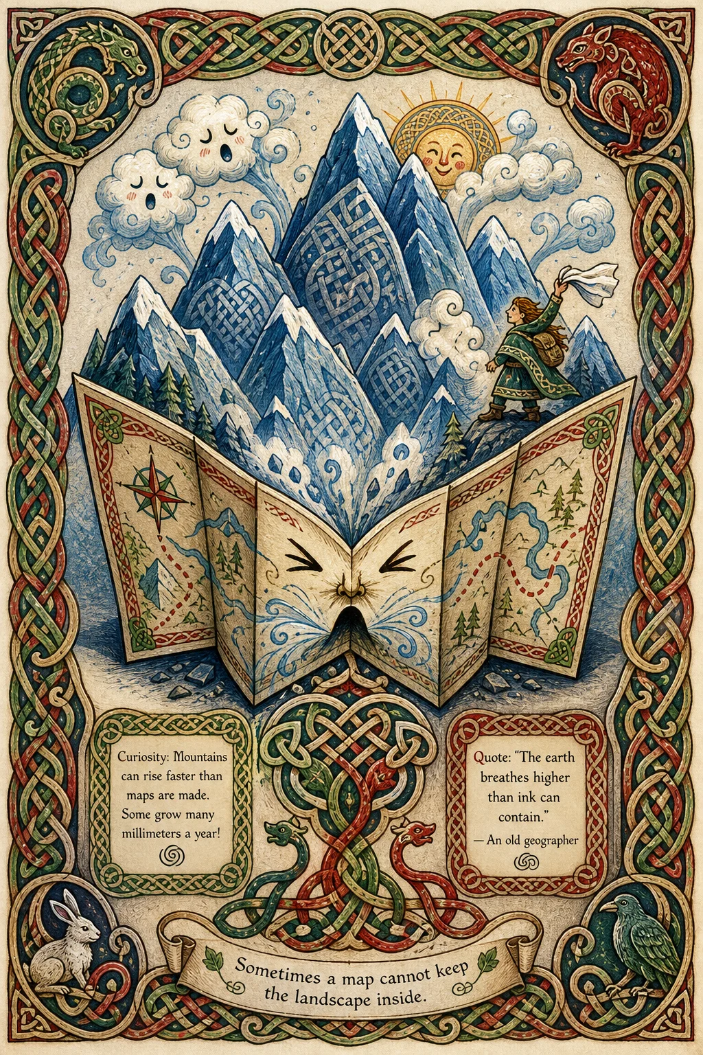 Map Sneezes Mountains