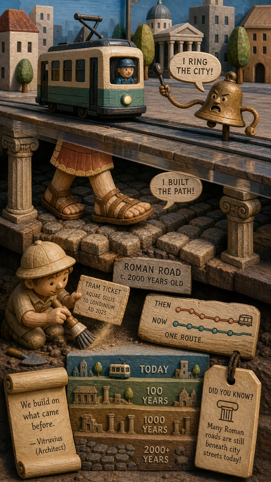 Roman Road Under Tramline