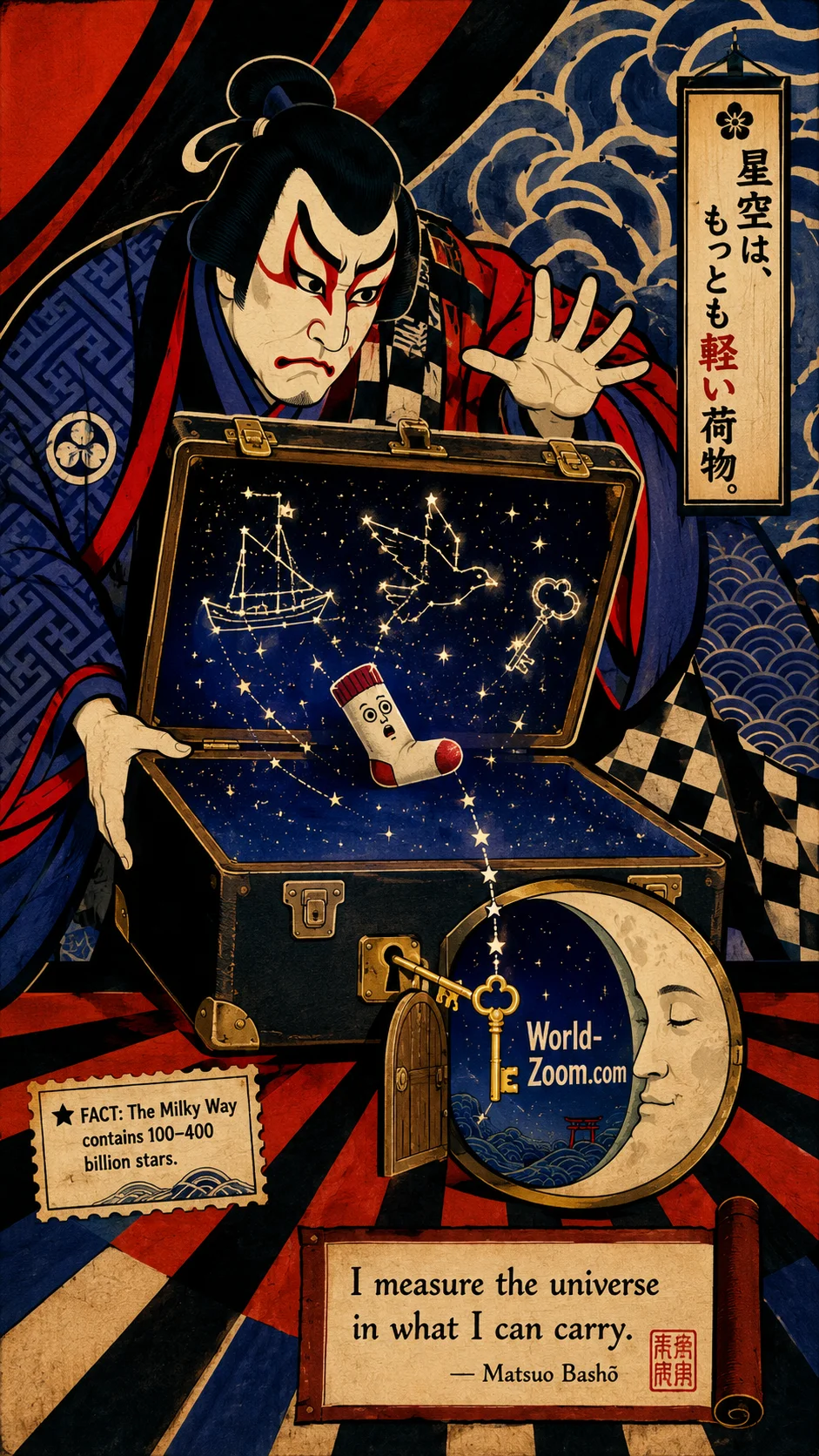 Suitcase Night Sky